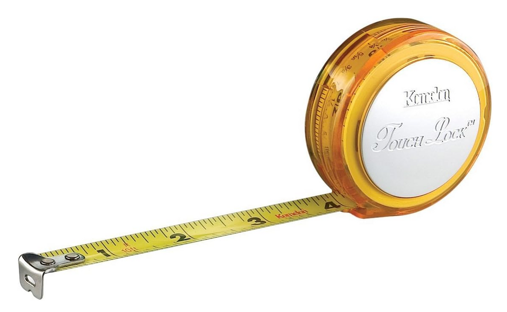 10' Komelon Touch Lock Tape w/Diameter scale on backside of tape