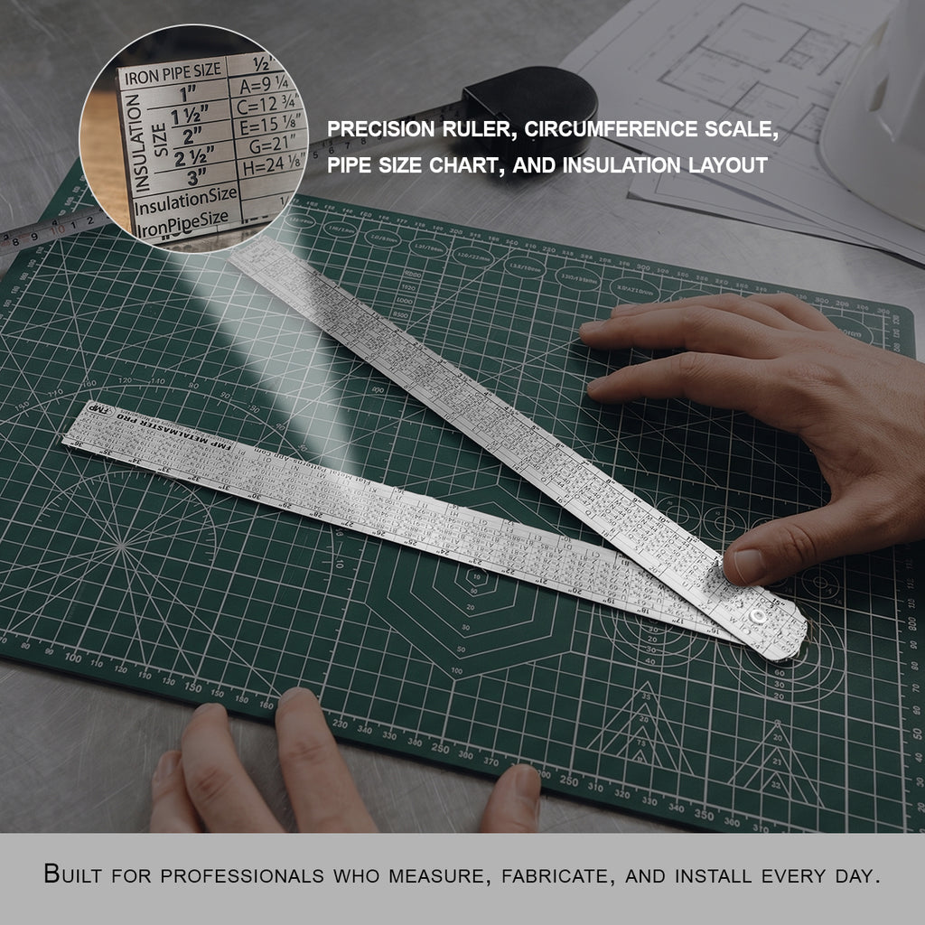 FMP MetalMaster Pro™ Professional Insulation & Metalworking Ruler (2 foot folding .8mm thick)