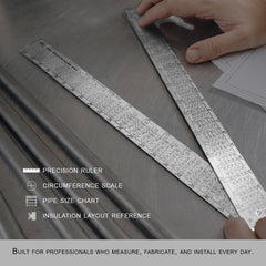 FMP MetalMaster Pro™ Professional Insulation & Metalworking Ruler (2 foot folding .8mm thick)
