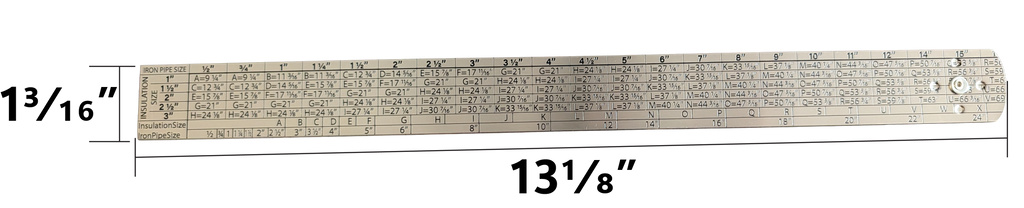 FMP MetalMaster Pro™ Professional Insulation & Metalworking Ruler (2 foot folding .8mm thick)