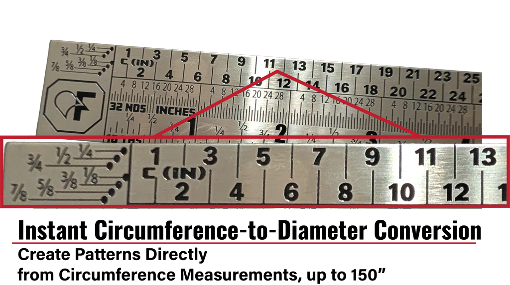 FMP MetalMaster Pro™ Professional Insulation & Metalworking Ruler (2 foot folding .8mm thick)