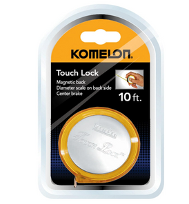 10' Komelon Touch Lock Tape w/Diameter scale on backside of tape